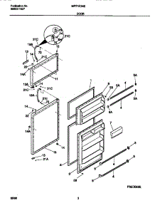 02 - Door parts for Frigidaire Refrigerator MRT15CNEY6 from AppliancePartsPros.com