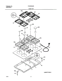 03 - Cooktop parts for Frigidaire Cooktop FGC36S9JBA from AppliancePartsPros.com