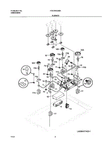 05 - Burner parts for Frigidaire Cooktop FGC36S9JBA from AppliancePartsPros.com