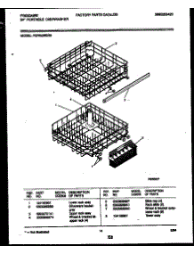 10 - Racks And Trays parts for Frigidaire Dishwasher FDP652RBR0 from AppliancePartsPros.com