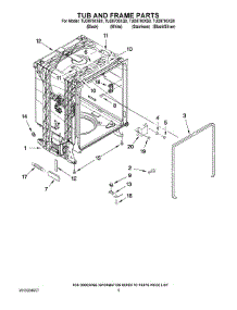 05 - Tub And Frame Parts parts for Estate Dishwasher TUD8700XQ0 from AppliancePartsPros.com