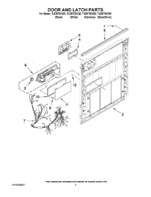 03 - Door And Latch Parts parts for Estate Dishwasher TUD8700XD0 from AppliancePartsPros.com