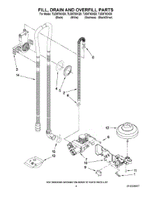 04 - Fill Drain And Overfill Parts parts for Estate Dishwasher TUD8700XD0 from AppliancePartsPros.com