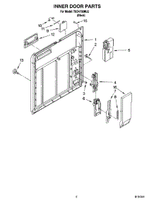 02 - Inner Door Parts parts for Estate Dishwasher TUD4700MU2 from AppliancePartsPros.com