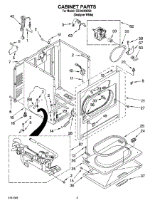 02 - Cabinet Parts parts for Estate Dryer EGD4400SQ0 from AppliancePartsPros.com