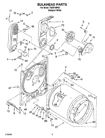 03 - Bulkhead Parts parts for Estate Dryer TGDS740PQ1 from AppliancePartsPros.com
