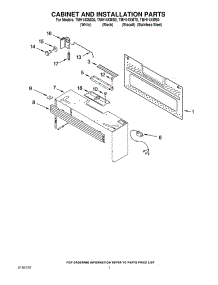 06 - Cabinet And Installation Parts parts for Estate Microwave TMH14XMB0 from AppliancePartsPros.com