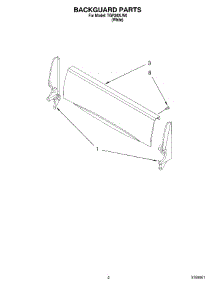 02 - Backguard parts for Estate Range TGP302LW0 from AppliancePartsPros.com