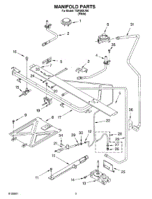 03 - Manifold parts for Estate Range TGP302LW0 from AppliancePartsPros.com