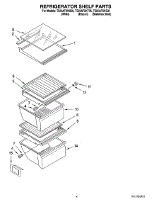 03 - Refrigerator Shelf Parts parts for Estate Refrigerator TS25AFXKQ05 from AppliancePartsPros.com