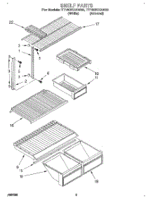 04 - Shelf parts for Estate Refrigerator TT18CKXAW00 from AppliancePartsPros.com