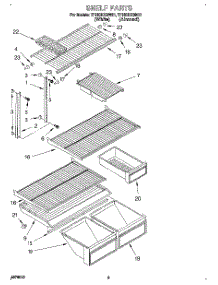 04 - Shelf parts for Estate Refrigerator TT18DKXBW01 from AppliancePartsPros.com