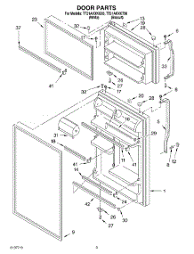 02 - Door parts for Estate Refrigerator TT21AKXKQ00 from AppliancePartsPros.com