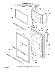 02 - Door Parts parts for Estate Refrigerator T8TXNWFWB01 from AppliancePartsPros.com