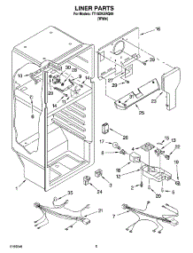 03 - Liner Parts parts for Estate Refrigerator TT18DKXRQ00 from AppliancePartsPros.com