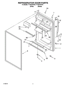 04 - Refrigerator Door Parts parts for Estate Refrigerator TT18AKXPT03 from AppliancePartsPros.com