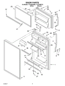02 - Door Parts parts for Estate Refrigerator TT21AKXKQ03 from AppliancePartsPros.com