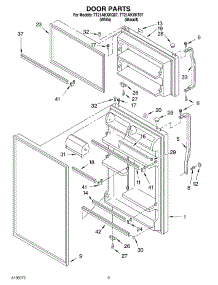 02 - Door parts for Estate Refrigerator TT21AKXKQ07 from AppliancePartsPros.com