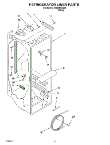 02 - Refrigerator Liner parts for Estate Refrigerator TS22AFXKQ04 from AppliancePartsPros.com