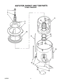 04 - Agitator, Basket, And Tub parts for Estate Washer TAWM400AW0 from AppliancePartsPros.com