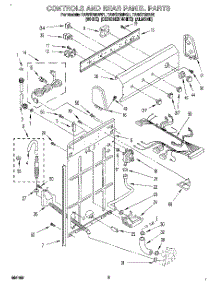 02 - Controls And Rear Panel parts for Estate Washer TAWS700BW1 from AppliancePartsPros.com