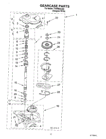 08 - Gearcase parts for Estate Washer TAWB600JQ0 from AppliancePartsPros.com