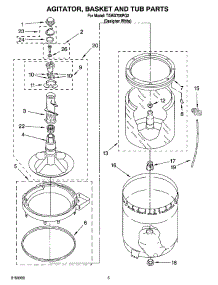 03 - Agitator, Basket And Tub Parts parts for Estate Washer TAWX700PQ2 from AppliancePartsPros.com
