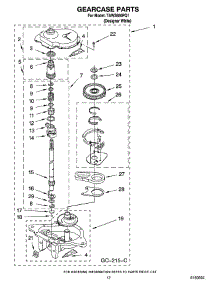 08 - Gearcase Parts parts for Estate Washer TAWS850PQ1 from AppliancePartsPros.com
