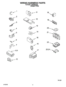 06 - Wiring Harness Parts parts for Estate Washer TAWS800JQ3 from AppliancePartsPros.com