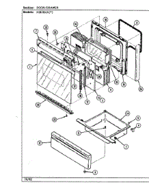 03 - Door / Drawer parts for Hardwick Range H3878XRW from AppliancePartsPros.com