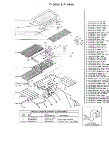 02 - Upper Section parts for Hardwick Range F3800 from AppliancePartsPros.com