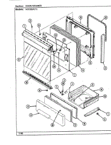 03 - Door / Drawer (H3120spx) parts for Hardwick Range H3110PPW from AppliancePartsPros.com
