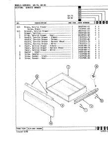 04 - Drawer parts for Hardwick Range EKG971W549 from AppliancePartsPros.com