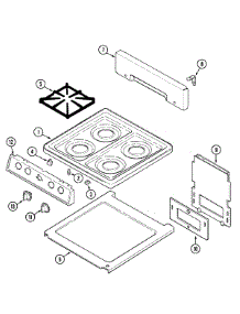 04 - Top Assembly Parts For Hardwick Range 70231 From Appliancepartspros.Com