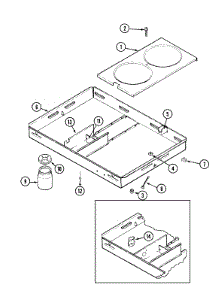02 - Burner Box Assy. parts for Jenn-Air Cooktop CVE4180B-C from AppliancePartsPros.com