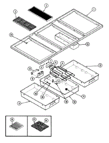 04 - Top Assembly parts for Jenn-Air Cooktop 22401 from AppliancePartsPros.com