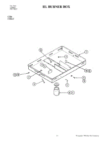 02 - Burner Box Parts For Jenn-Air Cooktop C226 From Appliancepartspros.Com