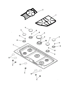 03 - Top Assembly parts for Jenn-Air Cooktop JGC8536ADB from AppliancePartsPros.com