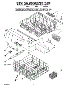 09 - Upper And Lower Rack Parts parts for Maytag Dishwasher JDB1105AWS10 from AppliancePartsPros.com