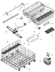 04 - Rail & Rack Assembly parts for Jenn-Air Dishwasher JDB1080AWB from AppliancePartsPros.com