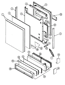 02 - Door parts for Jenn-Air Dishwasher DW860A from AppliancePartsPros.com