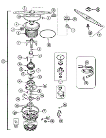 03 - Pump & Motor parts for Jenn-Air Dishwasher JDB5900AWA from AppliancePartsPros.com