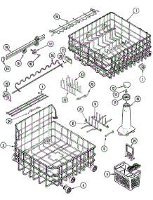 05 - Track & Rack Assembly parts for Jenn-Air Dishwasher JDB4950AWR from AppliancePartsPros.com
