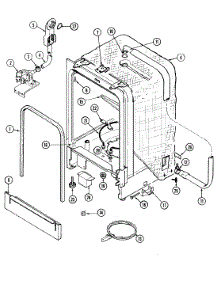 07 - Tub parts for Jenn-Air Dishwasher DW731W from AppliancePartsPros.com