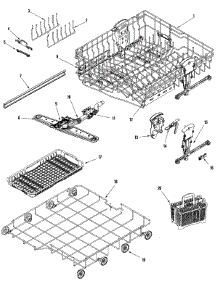 03 - Rail & Rack Assembly (Mdl / Lwr) parts for Jenn-Air Dishwasher JDB2100AWB from AppliancePartsPros.com