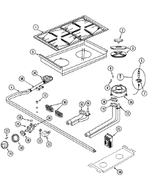 06 - Top Assembly & Controls parts for Jenn-Air Range PRG3601P from AppliancePartsPros.com