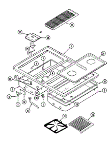 10 - Main Top (Wht) parts for Jenn-Air Range SEG196W from AppliancePartsPros.com