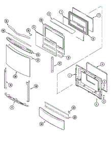 04 - Door / Access Panel parts for Jenn-Air Range JES9750AAW from AppliancePartsPros.com