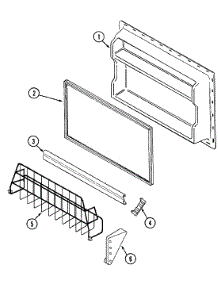 02 - Freezer Inner Door parts for Jenn-Air Refrigerator JRTE199A from AppliancePartsPros.com