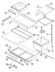 08 - Shelves & Accessories parts for Jenn-Air Refrigerator JRT1950W from AppliancePartsPros.com